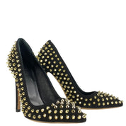 Jkf Tacchi ALEX BIS 4 CAMOSCIO/ORO - SanShopLuxury - -50%, 2019, 37, Autunno/Inverno, Calzature, Donna, FW19, Jkf, Nero, Outlet, Tacchi, Ultimo