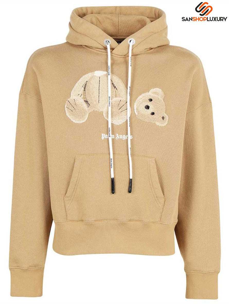 Felpa Palm Angels PMBB058F21FLE007 - SanShopLuxury - -50%, 2021, Abbigliamento, Autunno/Inverno, Beige, Carry Over, Con Cappuccio, Felpa, Idoneo, L, M, Marrone, Nero, Outlet, Palm Angels, Uomo, XL