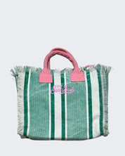 Mc2 Saint Barth Borsa a Mano COL0001-00558F - SanShopLuxury - Beachwear, Bianco-Verde, Borsa a Mano, Borsa da spiaggia, Carry Over, Donna, Mc2 Saint Barth, New, Primavera/Estate, Stellato, Unica, Valigeria