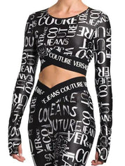 Versace Jeans Couture T-Shirt 74HAH222 JS177 - SanShopLuxury - 2023, Abbigliamento, Activewear, Donna, L, M, Manica lunga, Nero, Outlet, Primavera/Estate, SS23, T-Shirt, Versace Jeans Couture