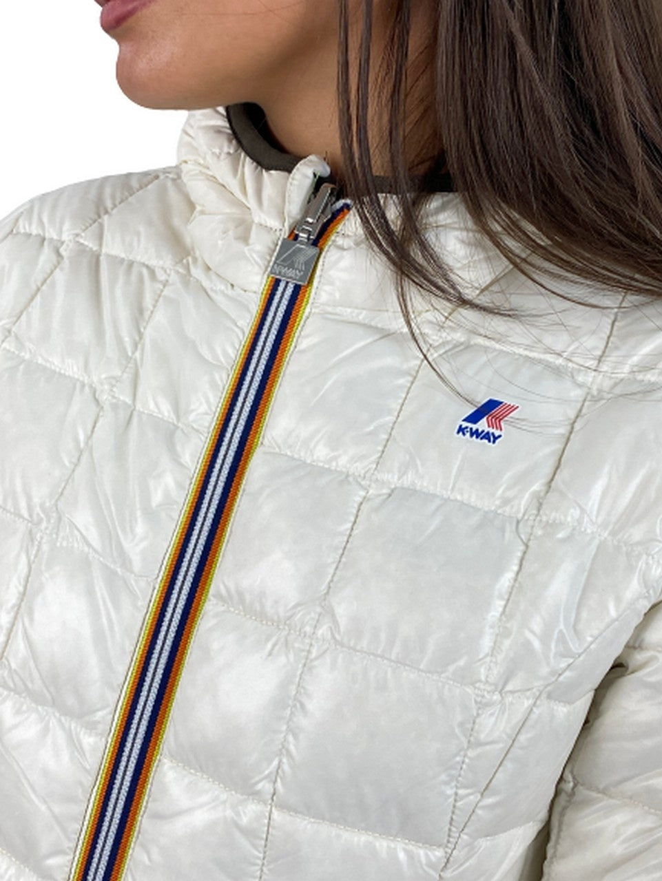 K-Way Giubbino K002II0 - SanShopLuxury - -50%, 2018, 4=XXL, 7=M, 8=S, 9=XS, Abbigliamento, Autunno/Inverno, Bianco, Donna, FW18, Giubbino, Grigio, K-Way, Nero, Outlet, Rosa