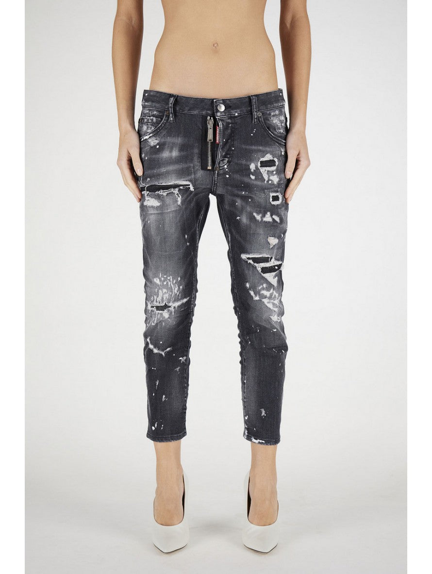Dsquared2 Jeans S75LB0514 S30503 900 - SanShopLuxury - -50%, 2021, 38, 40, 42, 44, 46, Abbigliamento, Autunno/Inverno, Donna, Dsquared2, FW21, Jeans, Nero, Outlet