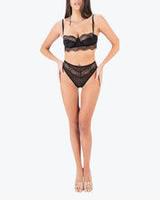 District Margherita Mazzei Set Lingerie LG20 0407 - SanShopLuxury - 1°, 2°, 3°, 4°, 5°, Autunno/Inverno, Carry Over, Continuativo, District Margherita Mazzei, Donna, Idoneo, Intimo, Nero, New, Primavera/Estate, Set Lingerie