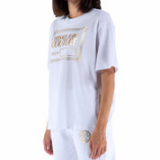 Versace Jeans Couture T-Shirt 71HAHT13 CJ00T - SanShopLuxury - -50%, 2021, Abbigliamento, Autunno/Inverno, Bianco, Donna, FW21, L, Nero, Outlet, T-Shirt, Versace Jeans Couture, XL