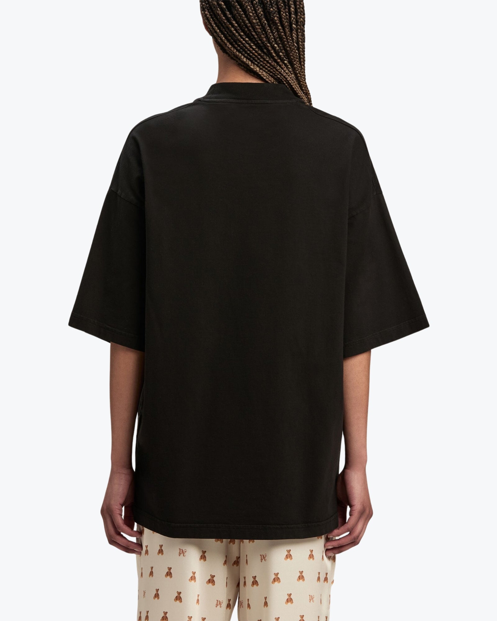 Palm Angels T-Shirt PWAA017F24JER0061060 - SanShopLuxury - 2024, Abbigliamento, Autunno/Inverno, Continuativo, Donna, FW24, Idoneo, L, M, Nero, Outlet, Palm Angels, Primavera/Estate, S, T-Shirt, XL, XS