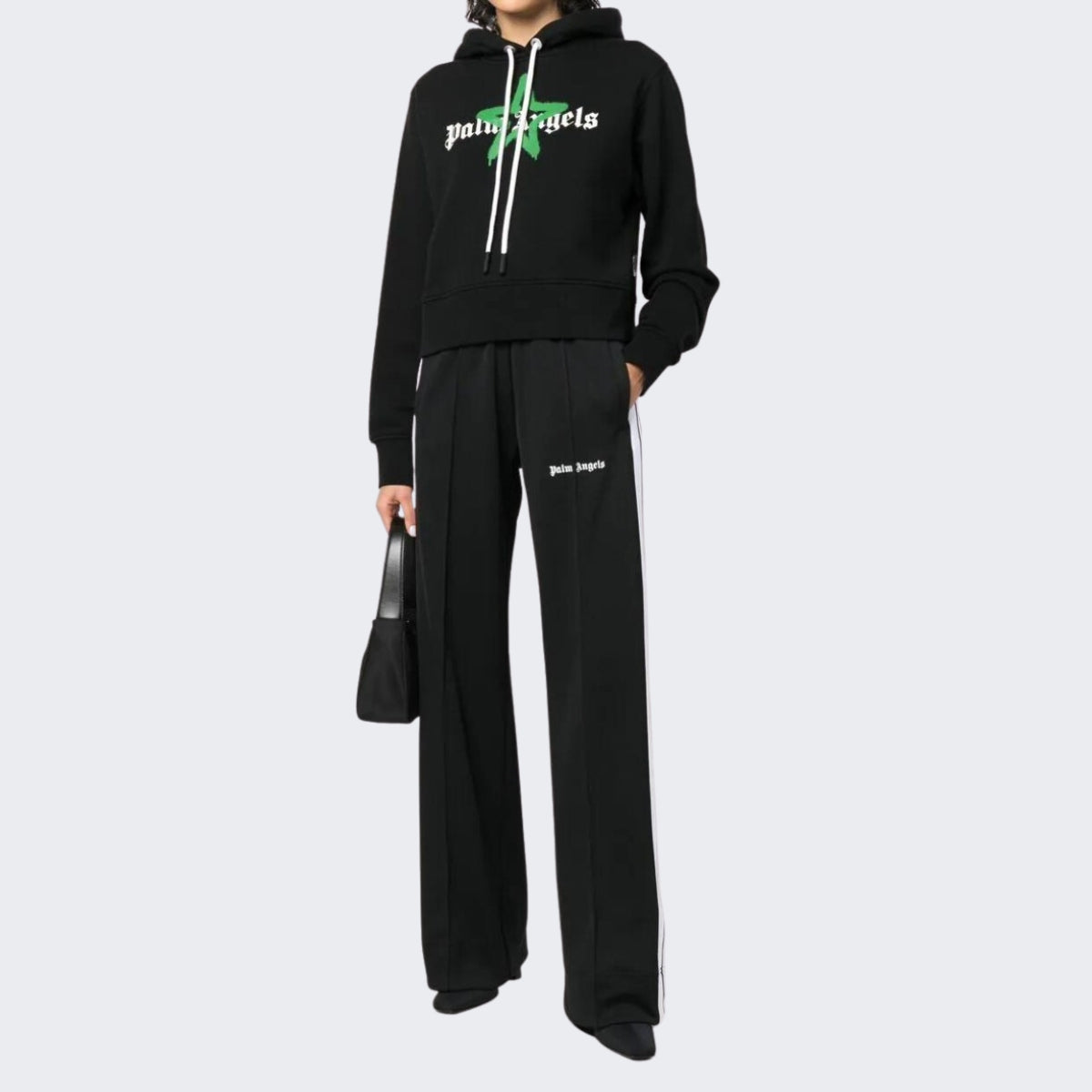 Palm Angels Pantatuta PWCJ010C99FAB001 - SanShopLuxury - Abbigliamento, Autunno/Inverno, Carry Over, Continuativo, Donna, Nero, New, Palm Angels, Pantatuta, Primavera/Estate, S, Stellato