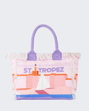 Mc2 Saint Barth Borsa a Mano VANI001-00272F - SanShopLuxury - Beachwear, Borsa a Mano, Borsa da spiaggia, Carry Over, Donna, Lilla, Mc2 Saint Barth, New, Primavera/Estate, Stellato, Unica, Valigeria