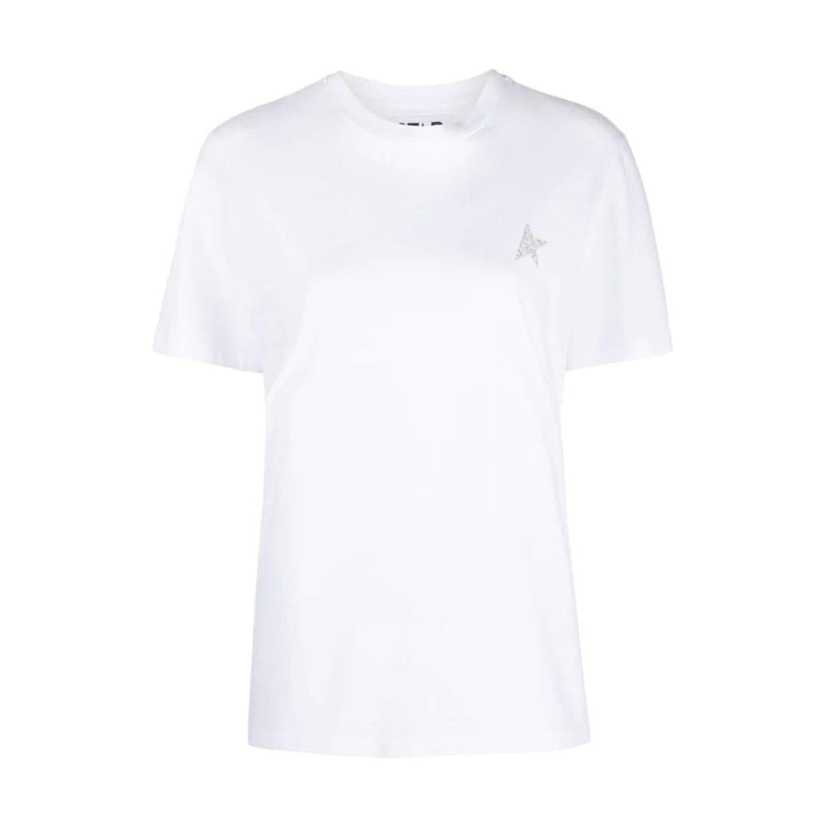 Golden Goose T-Shirt GWP01220/P00059480185 - SanShopLuxury - 2023, Abbigliamento, Autunno/Inverno, Bianco, Bianco-Argento, Donna, FW23, Golden Goose, Outlet, S, T-Shirt, Ultimo, XS