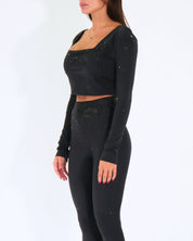 District Margherita Mazzei Top SH45 0407 - SanShopLuxury - 2024, Abbigliamento, Autunno/Inverno, Crop, District Margherita Mazzei, Donna, FW24, Idoneo, L, M, Nero, Outlet, S, Top, XL, XS