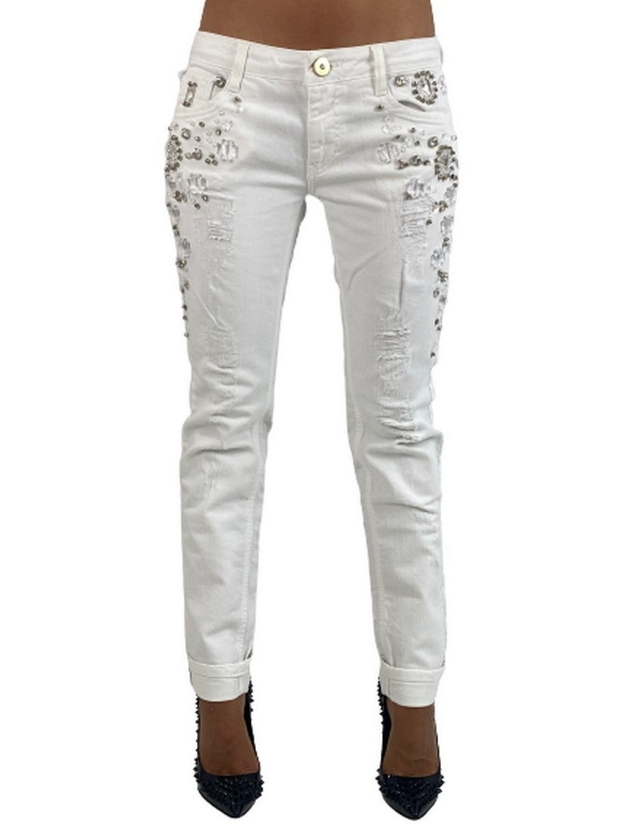 Ki Who Are You? Jeans PL34 V110/00010 - SanShopLuxury - -70%, 2017, 42, Abbigliamento, Bianco, Donna, Jeans, Ki Who Are You?, Outlet, Primavera/Estate, SS17, Ultimo