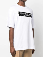 Versace Jeans Couture T-Shirt 74GAHE01 CJ00E - SanShopLuxury - 2023, Abbigliamento, Autunno/Inverno, Bianco, Continuativo, Idoneo, L, M, Nero, Outlet, Primavera/Estate, S, SS23, T-Shirt, Uomo, Versace Jeans Couture, XS