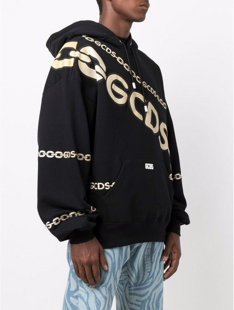 Gcds Felpa CC94M021519 - SanShopLuxury - -50%, 2021, Abbigliamento, Autunno/Inverno, Con Cappuccio, Felpa, FW21, Gcds, L, M, Nero, Outlet, S, Ultimo, Uomo, XL