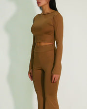 District Margherita Mazzei Top ED74 2311 - SanShopLuxury - 2024, 40, 42, 44, 46, Abbigliamento, Autunno/Inverno, Beige, Cuoio, District Margherita Mazzei, Donna, FW24, Idoneo, Outlet, Top