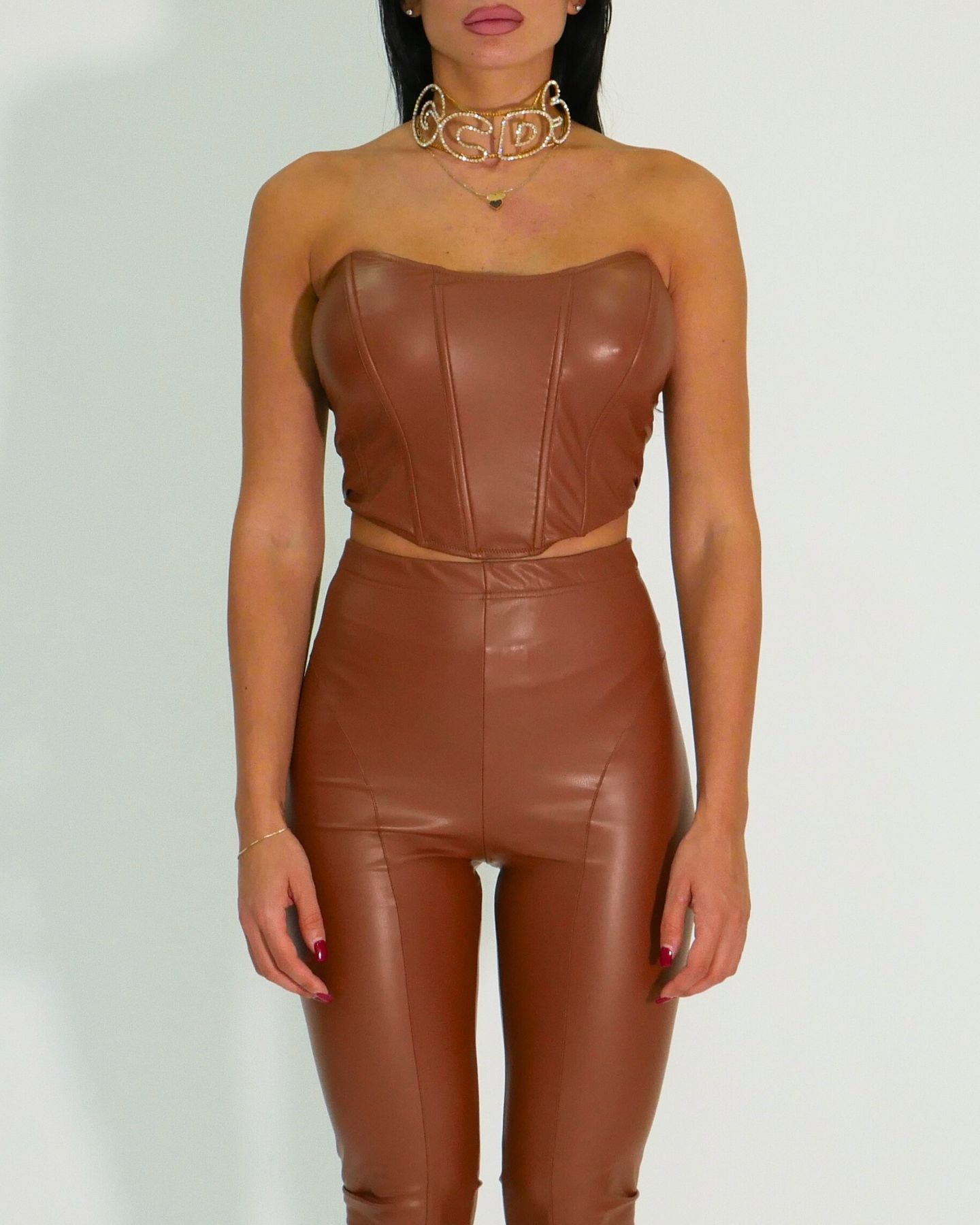 District Margherita Mazzei Top ED24 2311 - SanShopLuxury - 2024, 40, 42, 44, 46, Abbigliamento, Autunno/Inverno, Beige, Bustier, Cuoio, District Margherita Mazzei, Donna, FW24, Idoneo, Outlet, Top, Ultimo