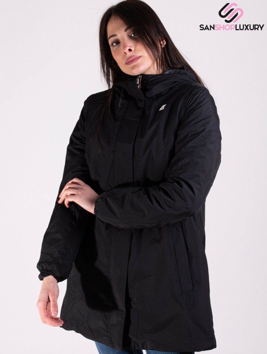 K-Way Giubbino K111EUW A3C - SanShopLuxury - -50%, Abbigliamento, Autunno/Inverno, Carry Over, Donna, Giubbino, K-Way, L, Nero, Ultimo, XL