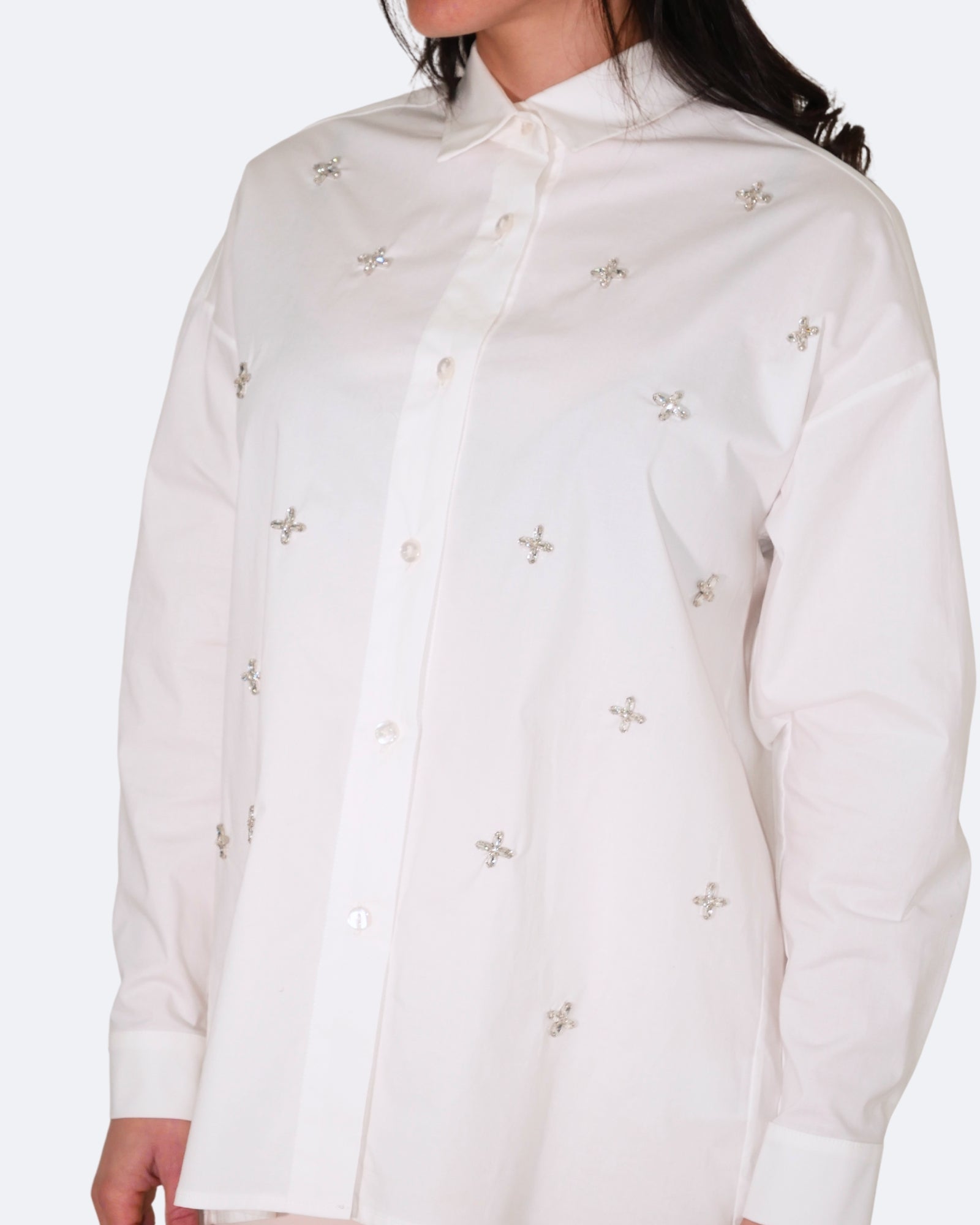 So Lavish Camicia C4048-B - SanShopLuxury - 2024, 40, 42, 44, 46, Abbigliamento, Autunno/Inverno, Bianco, Camicia, Continuativo, Donna, FW24, Idoneo, Outlet, Primavera/Estate, So Lavish