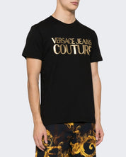 Versace Jeans Couture T-Shirt 76GAHT00/CJ00TG89 - SanShopLuxury - 2024, Abbigliamento, Idoneo, L, M, Nero-Oro, Outlet, Primavera/Estate, SS24, T-Shirt, Uomo, Versace Jeans Couture, XL, XXL
