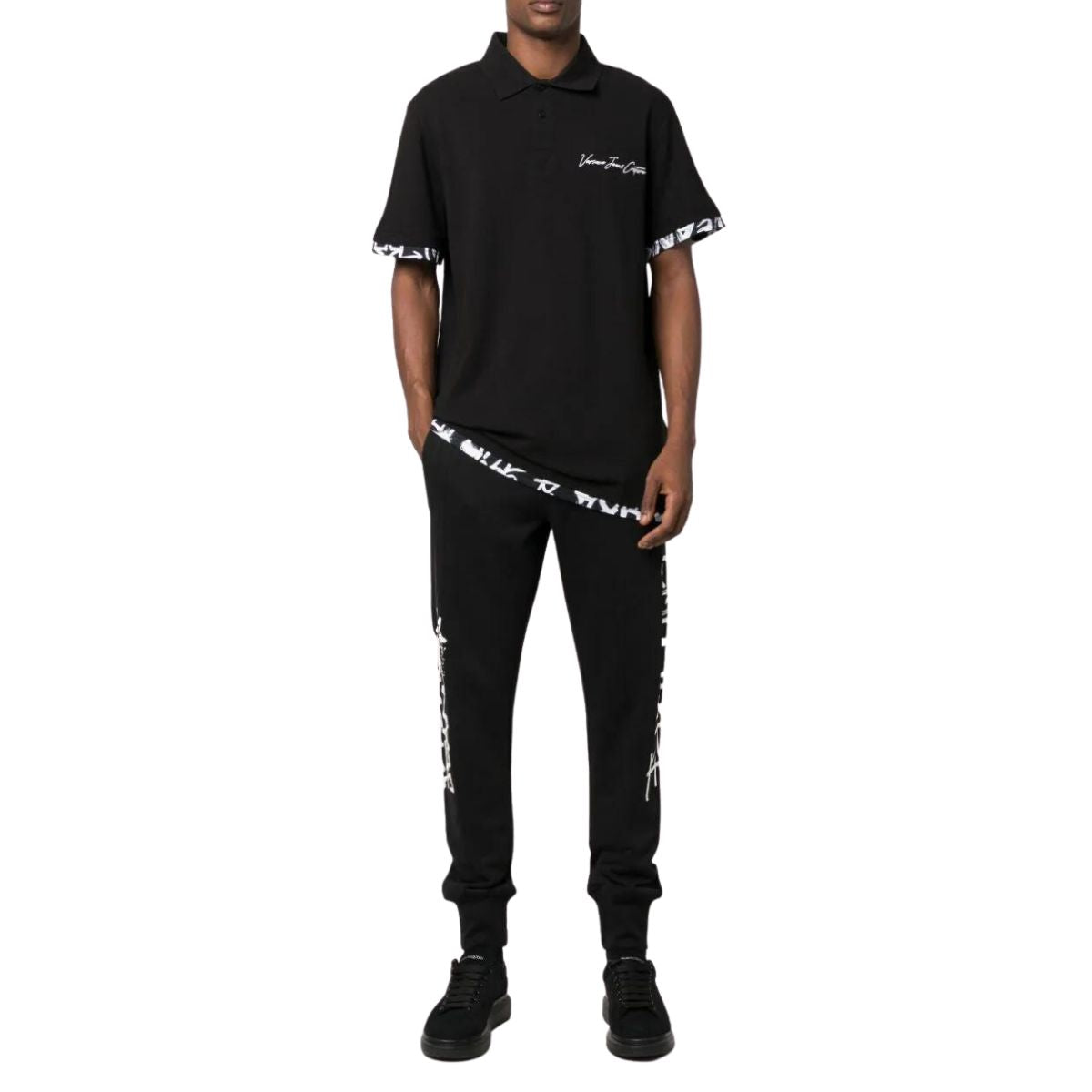 Versace Jeans Couture T-Shirt Polo 75GAGT10 CJ01T - SanShopLuxury - 2023, Abbigliamento, Autunno/Inverno, FW23, Idoneo, L, M, Nero, Outlet, T-Shirt Polo, Uomo, Versace Jeans Couture, XL