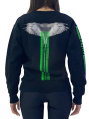 Marcelo Burlon Felpa CWBA035E18506111 1088 - SanShopLuxury - -50%, 2018, Abbigliamento, Autunno/Inverno, Donna, Felpa, FW18, Girocollo, L, Marcelo Burlon, Nero, Outlet, S, XS