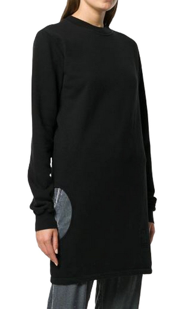 Rick Owens Drkshdw Felpa DS19F6231/F - SanShopLuxury - -50%, 2019, Abbigliamento, Autunno/Inverno, Donna, Felpa, FW19, Girocollo, Nero, Outlet, Rick Owens Drkshdw, S, Ultimo