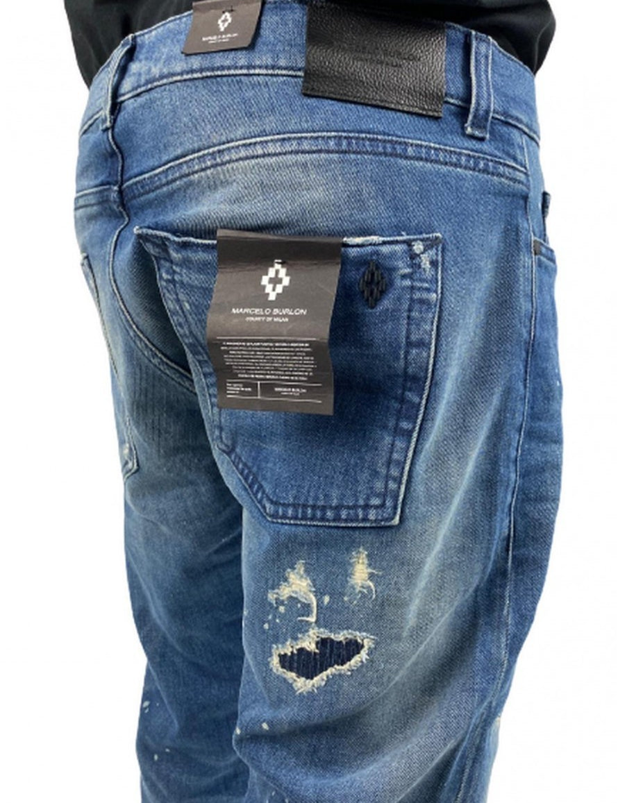 Inverno, Blu, FW16, Jeans, Marcelo Burlon, Outlet, Uomo