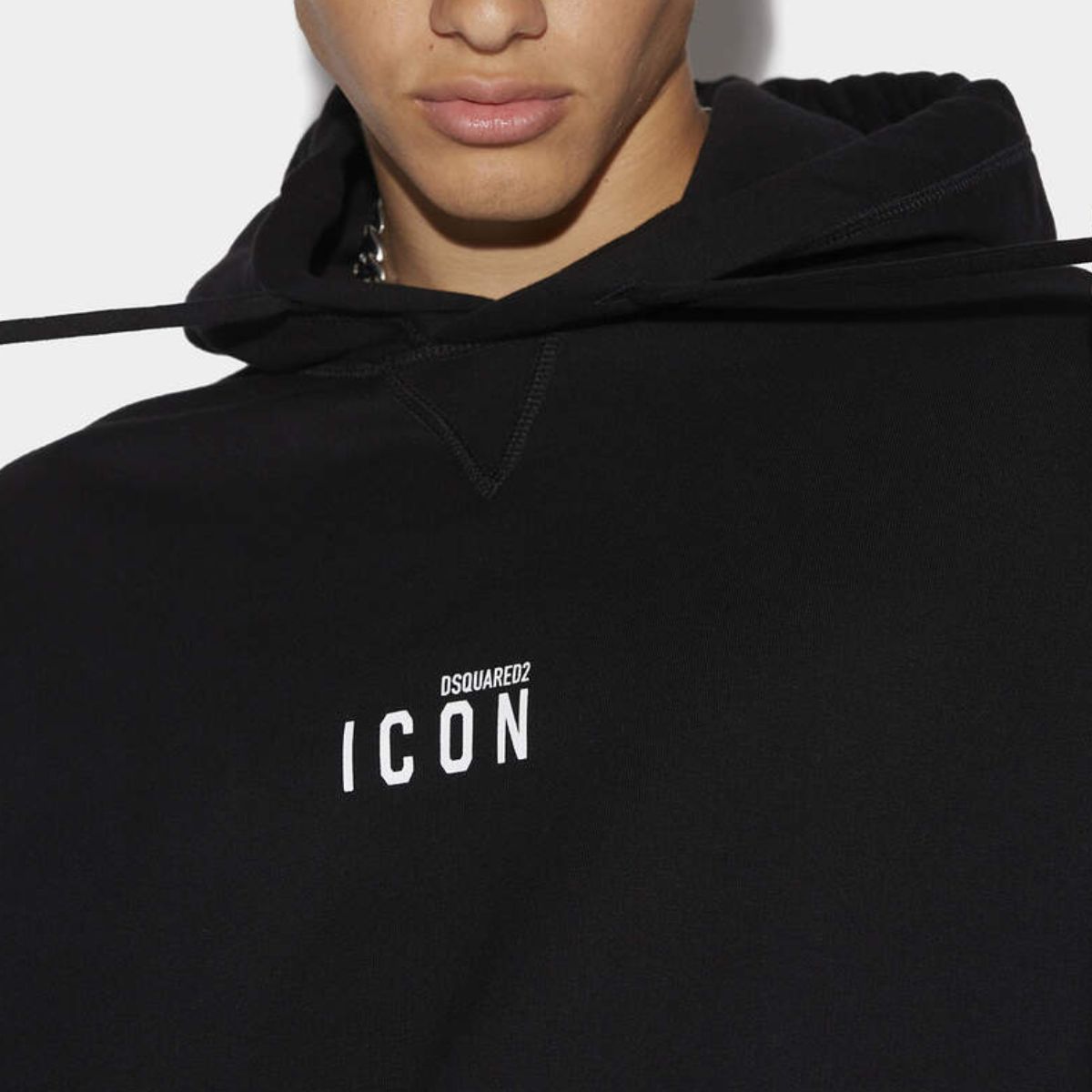 Dsquared2 Felpa S79GU0010 - SanShopLuxury - 2023, Abbigliamento, Autunno/Inverno, Bianco, Bianco-Nero, Con Cappuccio, Dsquared2, Felpa, FW23, Idoneo, L, M, Nero, Nero-Bianco, Outlet, Uomo, XL