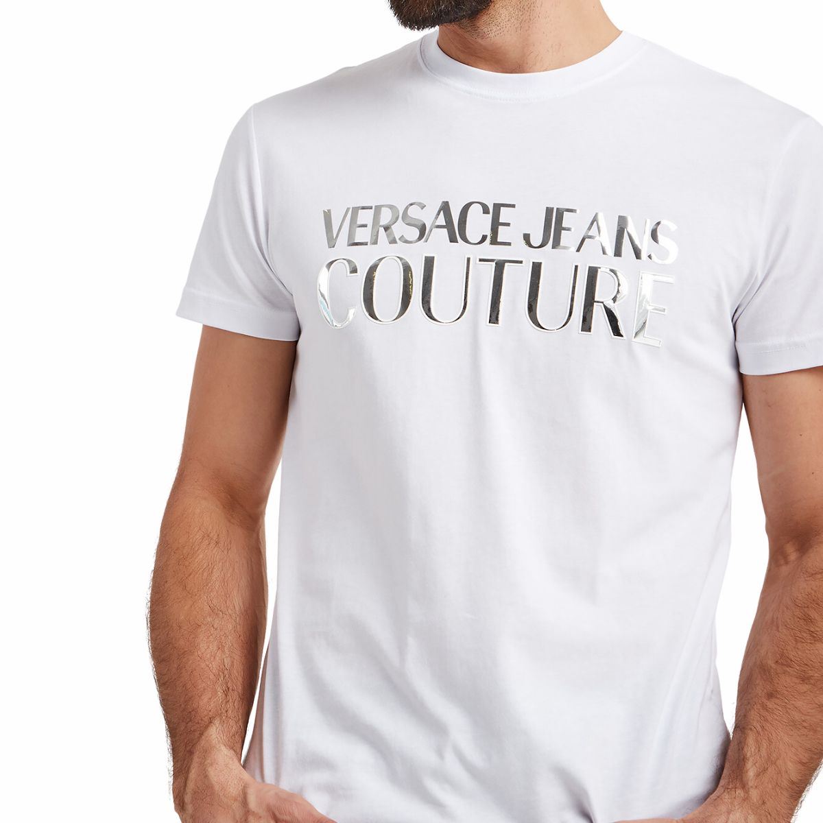 Versace Jeans Couture T-Shirt 72GAHG01 - SanShopLuxury - 2022, Abbigliamento, Bianco, L, Nero, Outlet, Primavera/Estate, SS22, T-Shirt, Uomo, Versace Jeans Couture, XL, XXL