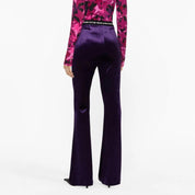 Versace Jeans Couture Pantalone 75HAC1A7 N0225 - SanShopLuxury - 2023, 38, 40, 42, A Zampa, Abbigliamento, Autunno/Inverno, Donna, FW23, Nero, Outlet, Pantalone, Versace Jeans Couture, Viola