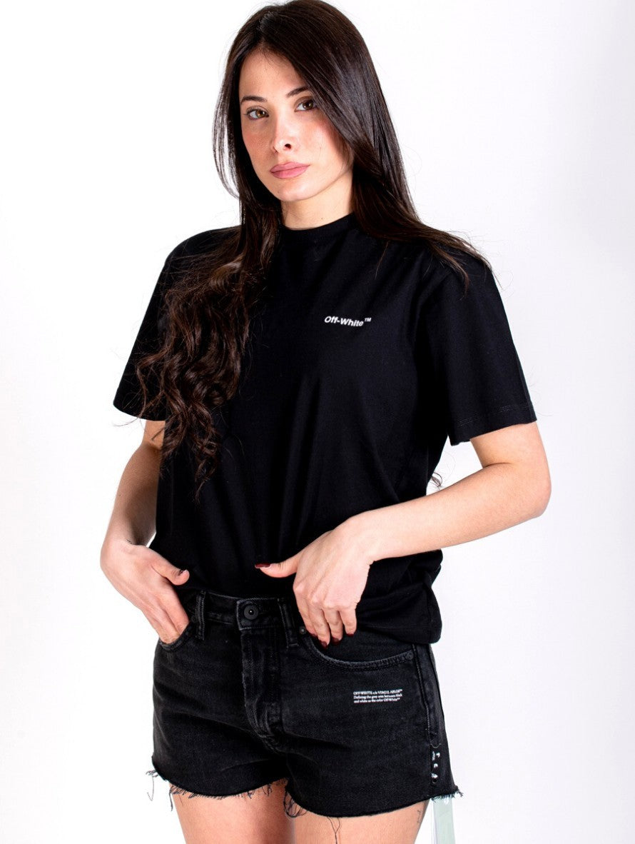 T-Shirt Off-White OWAA049C99JER0011001 - SanShopLuxury - Abbigliamento, Autunno/Inverno, Carry Over, Continuativo, Donna, Idoneo, L, M, Nero, New, Off-White, Primavera/Estate, T-Shirt, XL