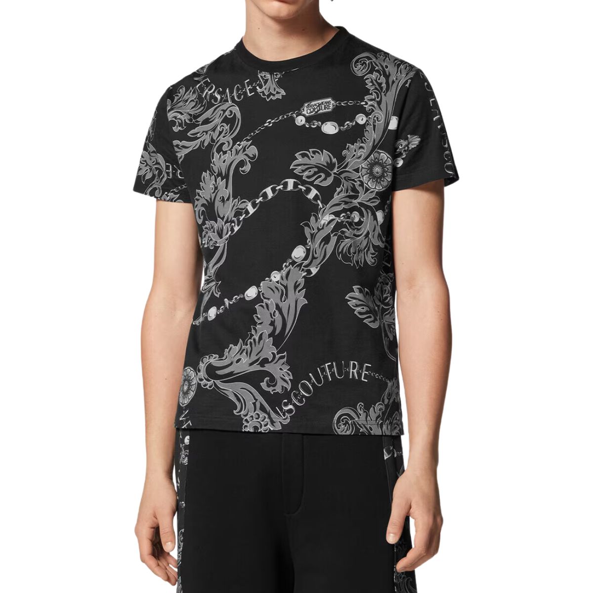 Inverno, FW23, Idoneo, L, M, Nero, Outlet, T-Shirt, Uomo, Versace Jeans Couture, XL