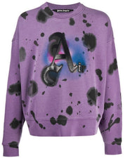 Palm Angels Felpa PMBA026F20FLE0013610 - SanShopLuxury - -50%, 2020, Abbigliamento, Autunno/Inverno, Felpa, FW20, Girocollo, L, M, Outlet, Palm Angels, Uomo, Viola, XL