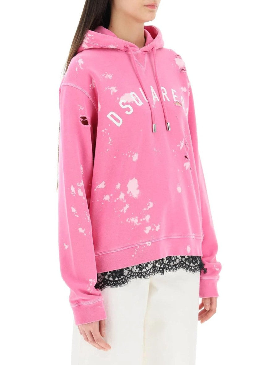 Dsquared2 Felpa S75GU0456 - SanShopLuxury - Abbigliamento, Autunno/Inverno, Azzurro, Blu, Carry Over, Continuativo, Donna, Dsquared2, Felpa, Idoneo, L, M, New, Primavera/Estate, Rosa, S