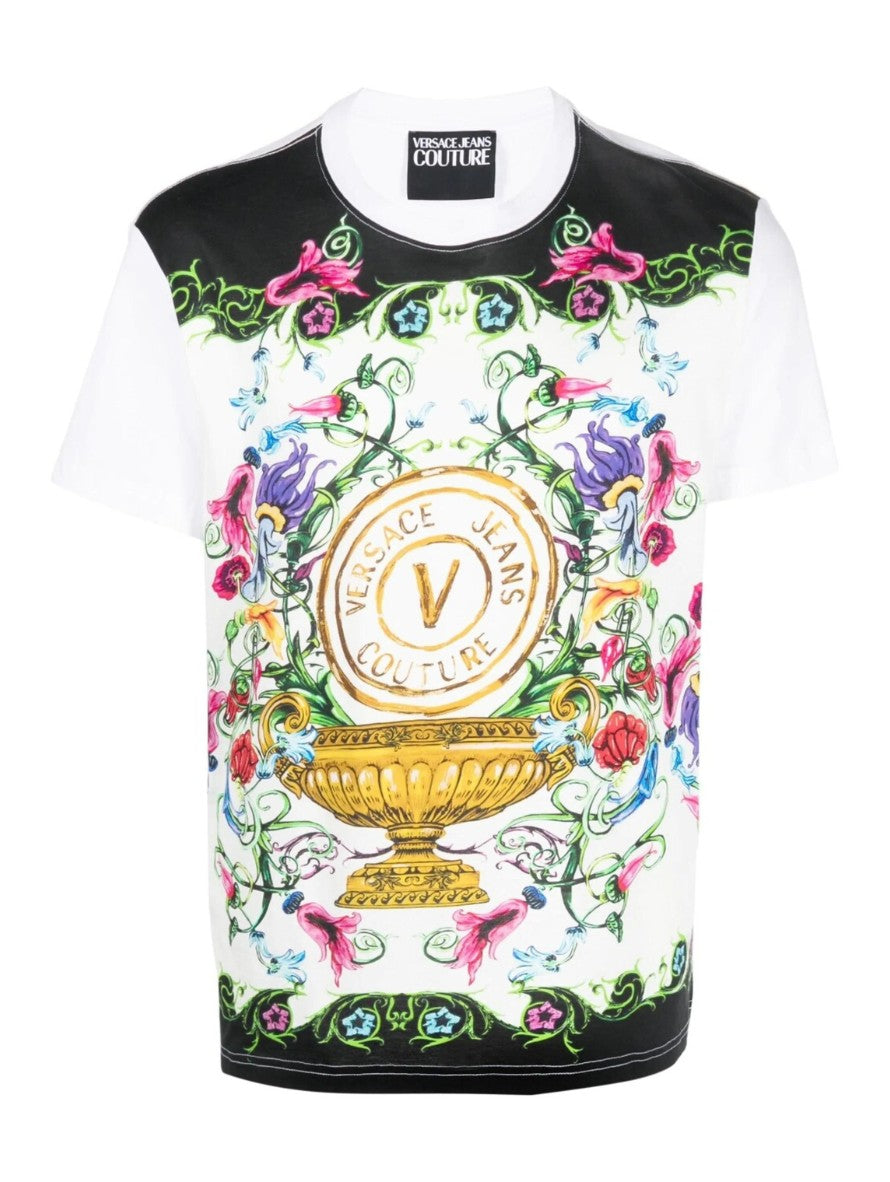 Versace Jeans Couture T-Shirt 74GAH6SG JS174 - SanShopLuxury - 2023, Abbigliamento, Bianco, L, Outlet, Primavera/Estate, SS23, T-Shirt, Ultimo, Uomo, Versace Jeans Couture