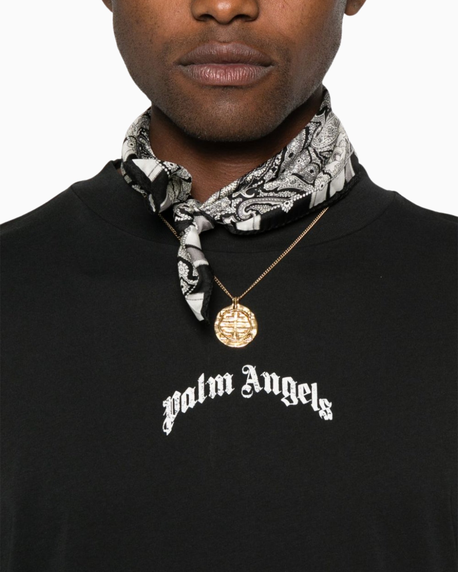 Palm Angels T-Shirt PMAA002S25JER0011003 - SanShopLuxury - 2025, Abbigliamento, L, M, Nero, New, Palm Angels, Primavera/Estate, S, SS25, Stellato, T-Shirt, Uomo, XL