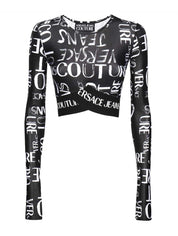 Versace Jeans Couture T-Shirt 74HAH222 JS177 - SanShopLuxury - 2023, Abbigliamento, Activewear, Donna, L, M, Manica lunga, Nero, Outlet, Primavera/Estate, SS23, T-Shirt, Versace Jeans Couture