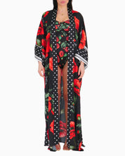 District Margherita Mazzei Copricostume 5PS72-0050 - SanShopLuxury - 2025, Abbigliamento, Beachwear, Copricostume, District Margherita Mazzei, Donna, Idoneo, Kimono Lungo, Nero, New, Primavera/Estate, SS25, Ultimo, Unica