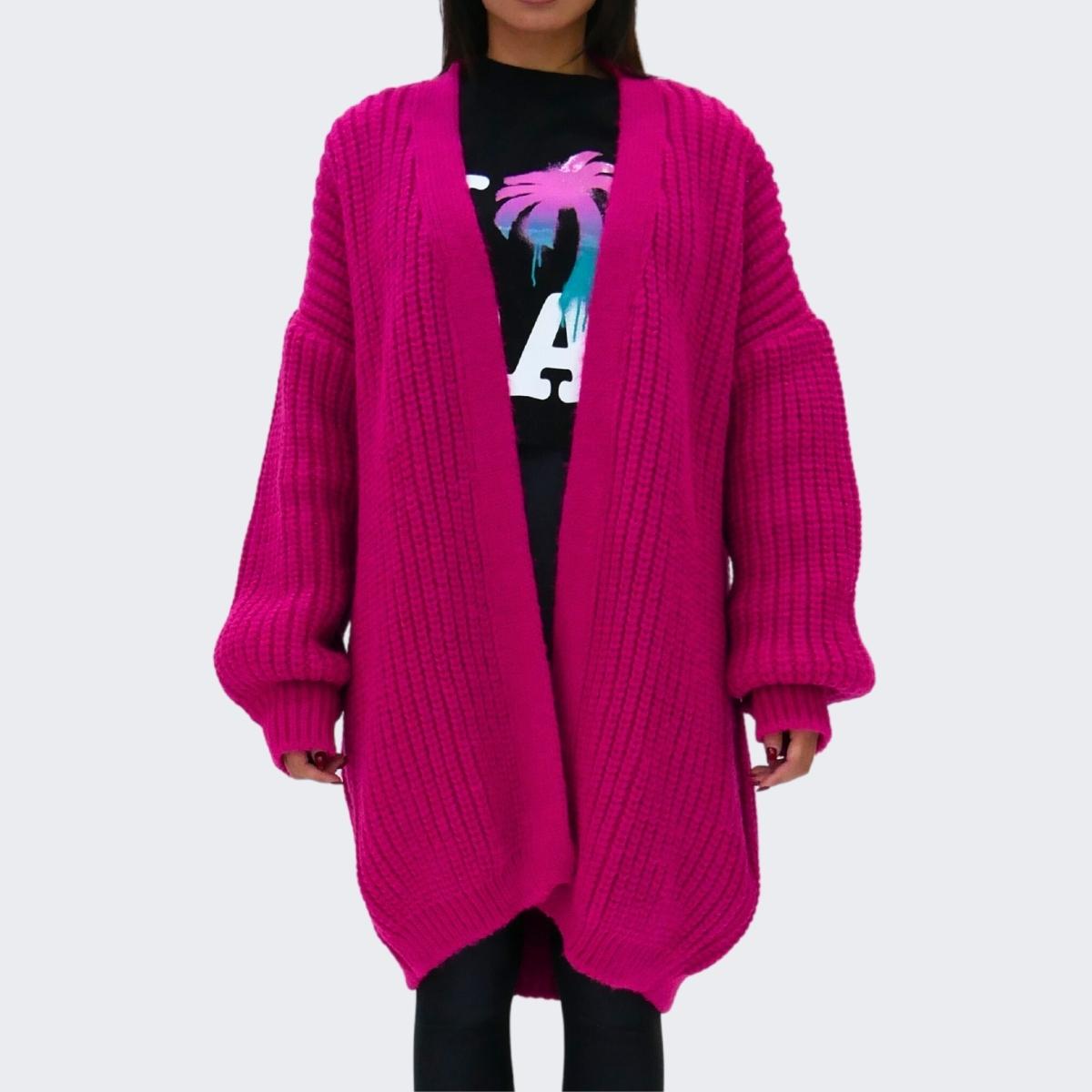 District Margherita Mazzei Maglieria TW06 - SanShopLuxury - 2023, 42, 44, Abbigliamento, Autunno/Inverno, Beige, Cardigan, District Margherita Mazzei, Donna, Fucsia, FW23, Lana, Maglieria, Nero, Outlet, Panna, Rosa