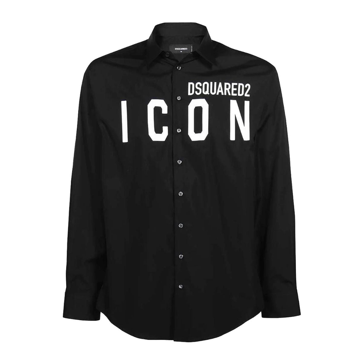 Inverno, Camicie, Dsquared2, FW23, Idoneo, Manica lunga, Nero, Outlet, Ultimo, Uomo