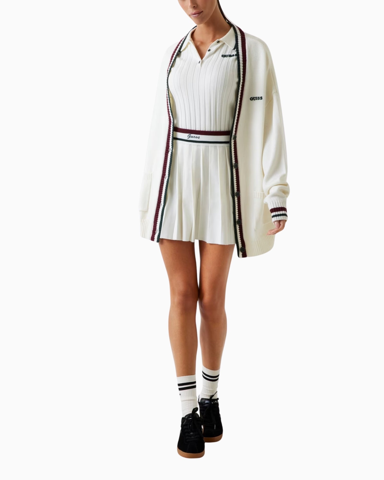 Guess Cardigan V5BR00 Z1152 G054 - SanShopLuxury - 2025, Abbigliamento, Autunno/Inverno, Avorio, Cardigan, Donna, FW25, Guess, Idoneo, M, New, S, XS