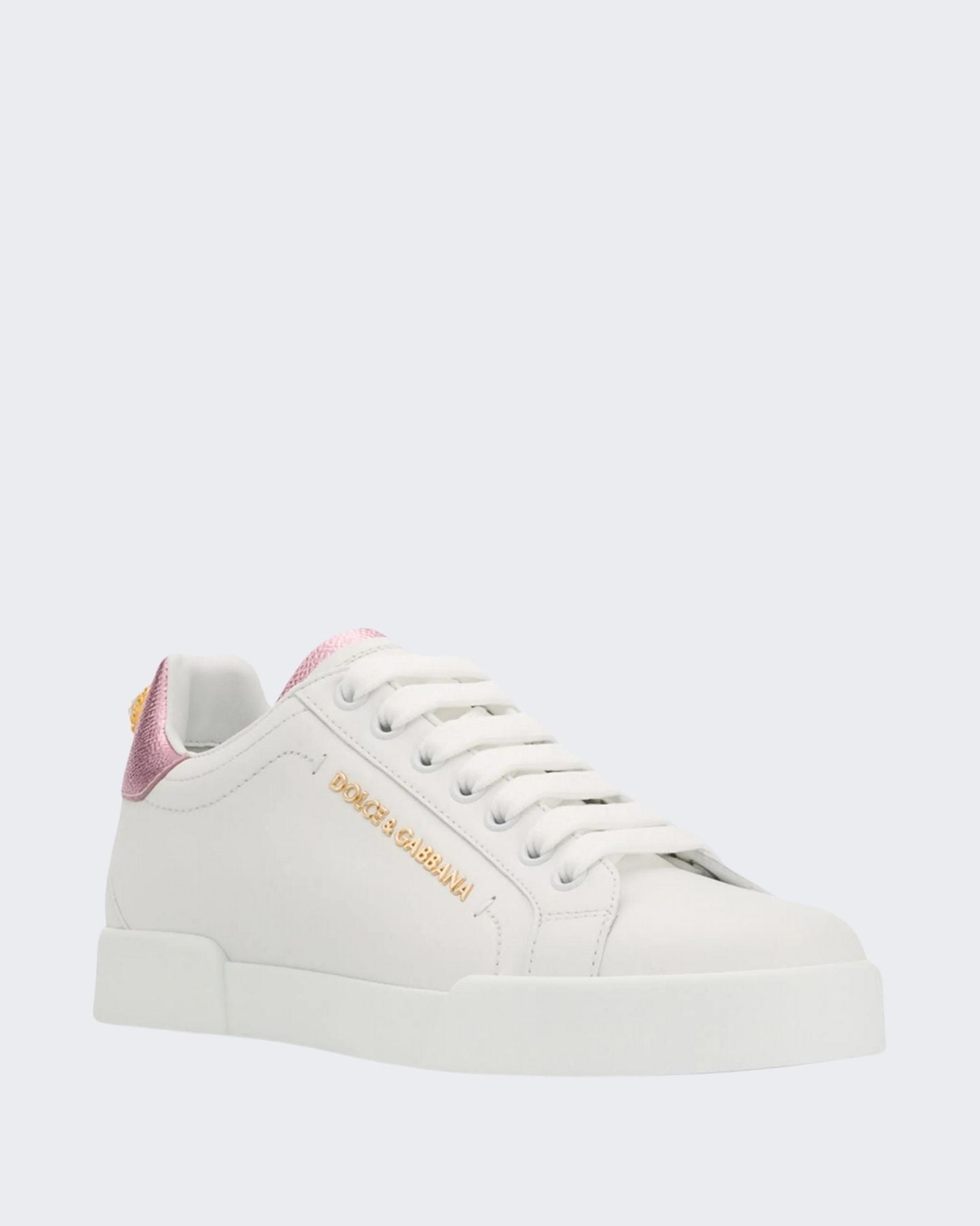Dolce & Gabbana Sneakers CK1602 AN298 87587 - SanShopLuxury - 36, 37, 38, 39, 39.5, 40, Autunno/Inverno, Bianco, Bianco-Rosa, Calzature, Carry Over, Continuativo, Dolce & Gabbana, Donna, Idoneo, New, Primavera/Estate, Sneakers