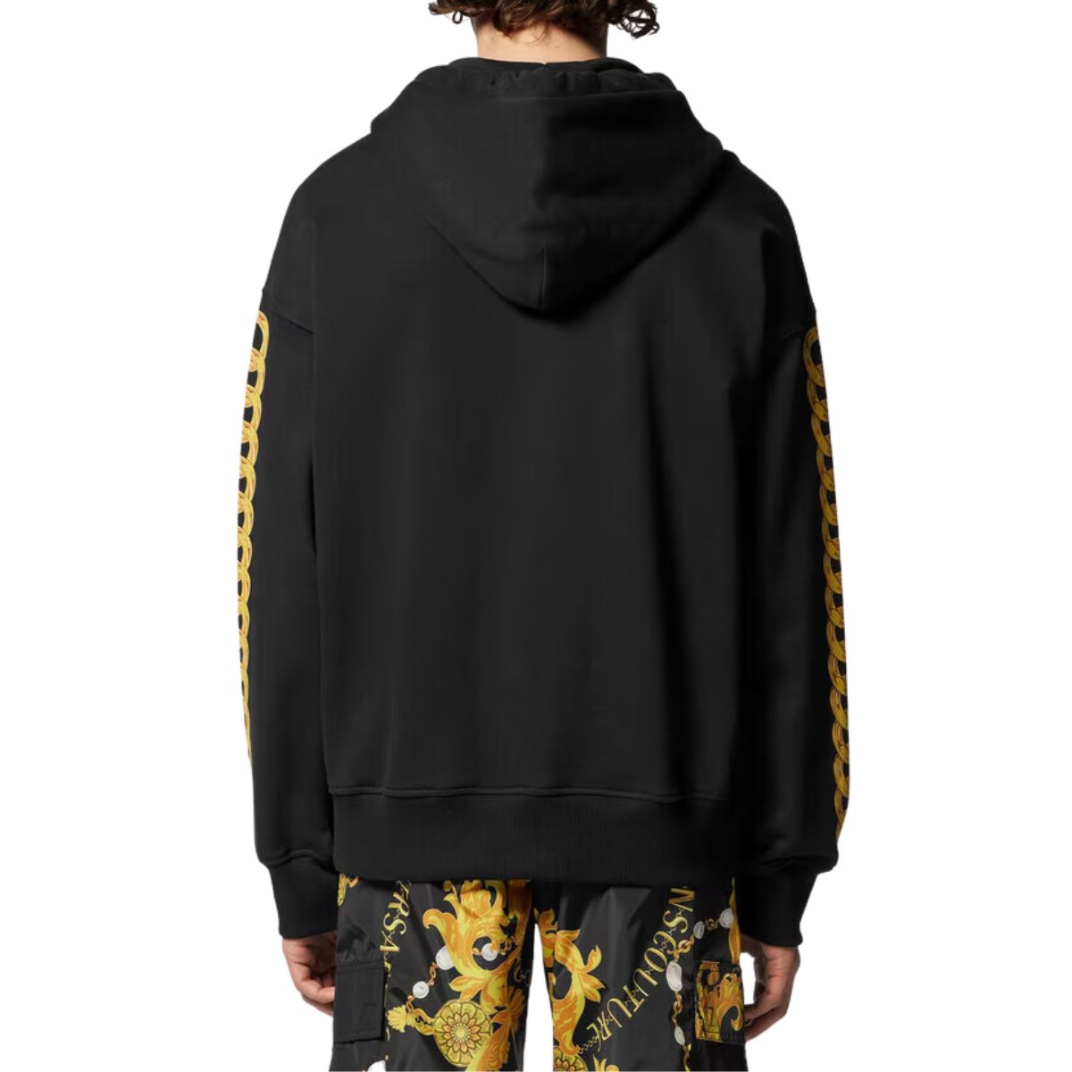 Versace Jeans Couture Felpa 75GAIF01 CF00F - SanShopLuxury - 2023, 2XL, Abbigliamento, Autunno/Inverno, Con Cappuccio, Felpa, FW23, Idoneo, L, M, Nero-Oro, Outlet, Uomo, Versace Jeans Couture, XL