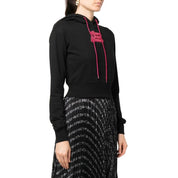 Versace Jeans Couture Felpa 75HAII04 CF00I - SanShopLuxury - 2023, Abbigliamento, Autunno/Inverno, Con Cappuccio, Donna, Felpa, FW23, L, M, Nero-Fucsia, Outlet, S, Versace Jeans Couture