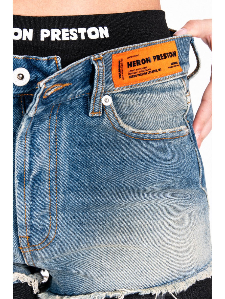 Heron Preston Short HWYC002F21DEN0014000 - SanShopLuxury - -50%, 2021, 38, 39, 44, Abbigliamento, Autunno/Inverno, Blu, Donna, FW21, Heron Preston, Outlet, Short