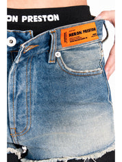 Heron Preston Short HWYC002F21DEN0014000 - SanShopLuxury - -50%, 2021, 38, 39, 44, Abbigliamento, Autunno/Inverno, Blu, Donna, FW21, Heron Preston, Outlet, Short