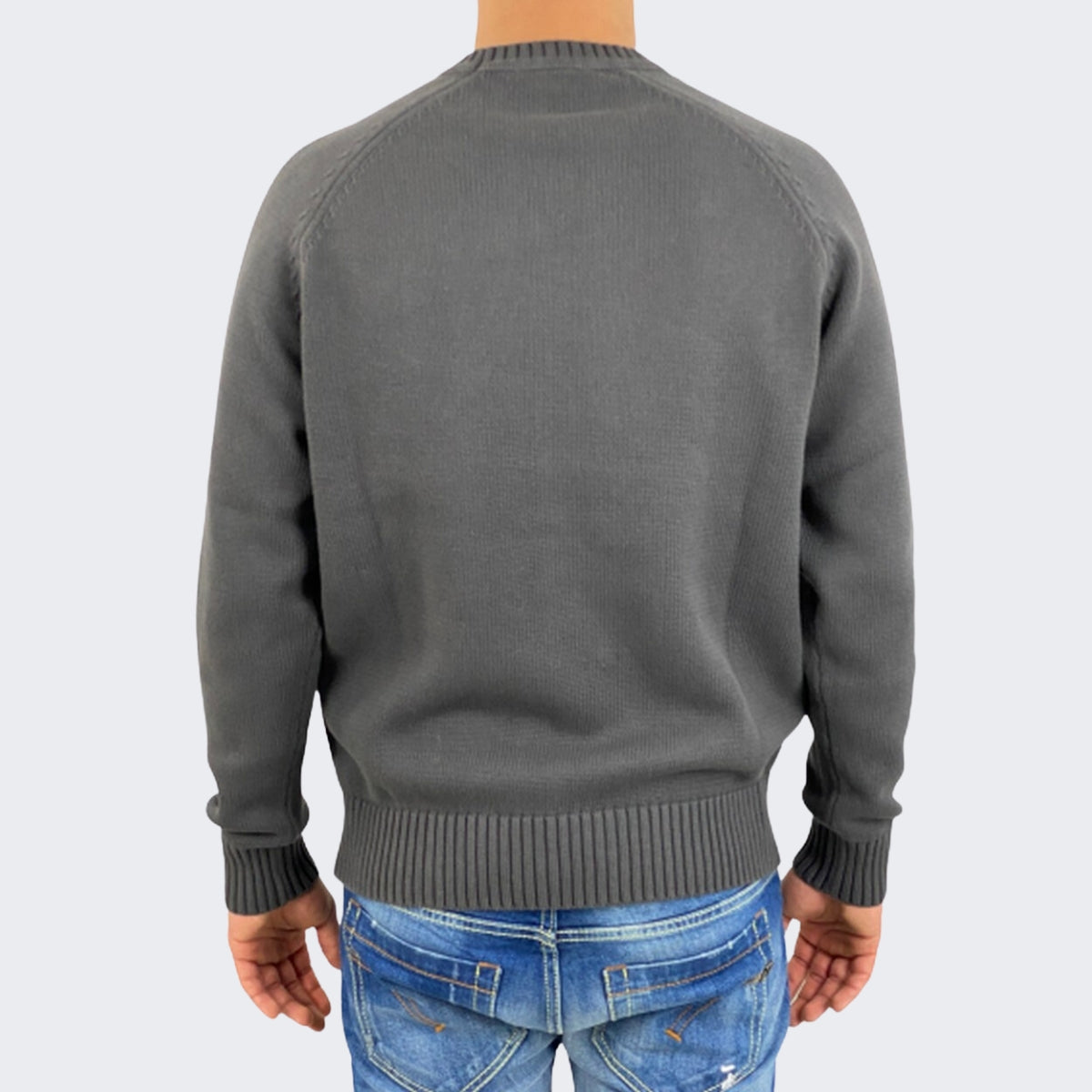 Dik Tat Maglieria DK87019 - SanShopLuxury - -50%, 2020, Abbigliamento, Autunno/Inverno, Dik Tat, FW20, Girocollo, Grigio, L, M, Maglieria, Marrone, Outlet, S, Uomo, XL