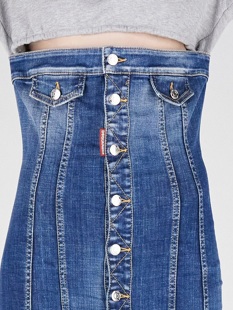 Dsquared2 Abiti S75CV0557/S30342470 - SanShopLuxury - 2022, 42, 44, Abbigliamento, Abiti, Autunno/Inverno, Blu, Donna, Dsquared2, FW22, Idoneo, Outlet, Ultimo