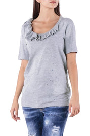Dsquared2 T-Shirt S72GD0102 857 - SanShopLuxury - -50%, 2018, Abbigliamento, Autunno/Inverno, Donna, Dsquared2, FW18, Grigio, L, M, Outlet, S, T-Shirt, XS