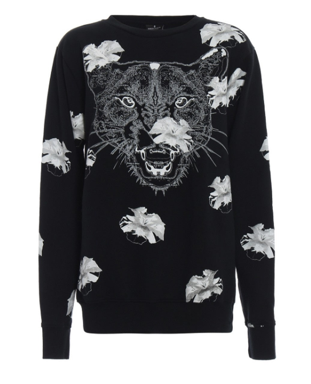 Marcelo Burlon Felpa CWBA015R18630063 1088 - SanShopLuxury - -70%, 2017, Abbigliamento, Autunno/Inverno, Donna, Felpa, FW17, Girocollo, L, M, Marcelo Burlon, Nero, Outlet
