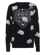 Marcelo Burlon Felpa CWBA015R18630063 1088 - SanShopLuxury - -70%, 2017, Abbigliamento, Autunno/Inverno, Donna, Felpa, FW17, Girocollo, L, M, Marcelo Burlon, Nero, Outlet