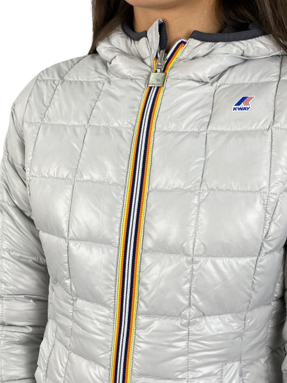 K-Way Giubbino K002II0 - SanShopLuxury - -50%, 2018, 4=XXL, 7=M, 8=S, 9=XS, Abbigliamento, Autunno/Inverno, Bianco, Donna, FW18, Giubbino, Grigio, K-Way, Nero, Outlet, Rosa